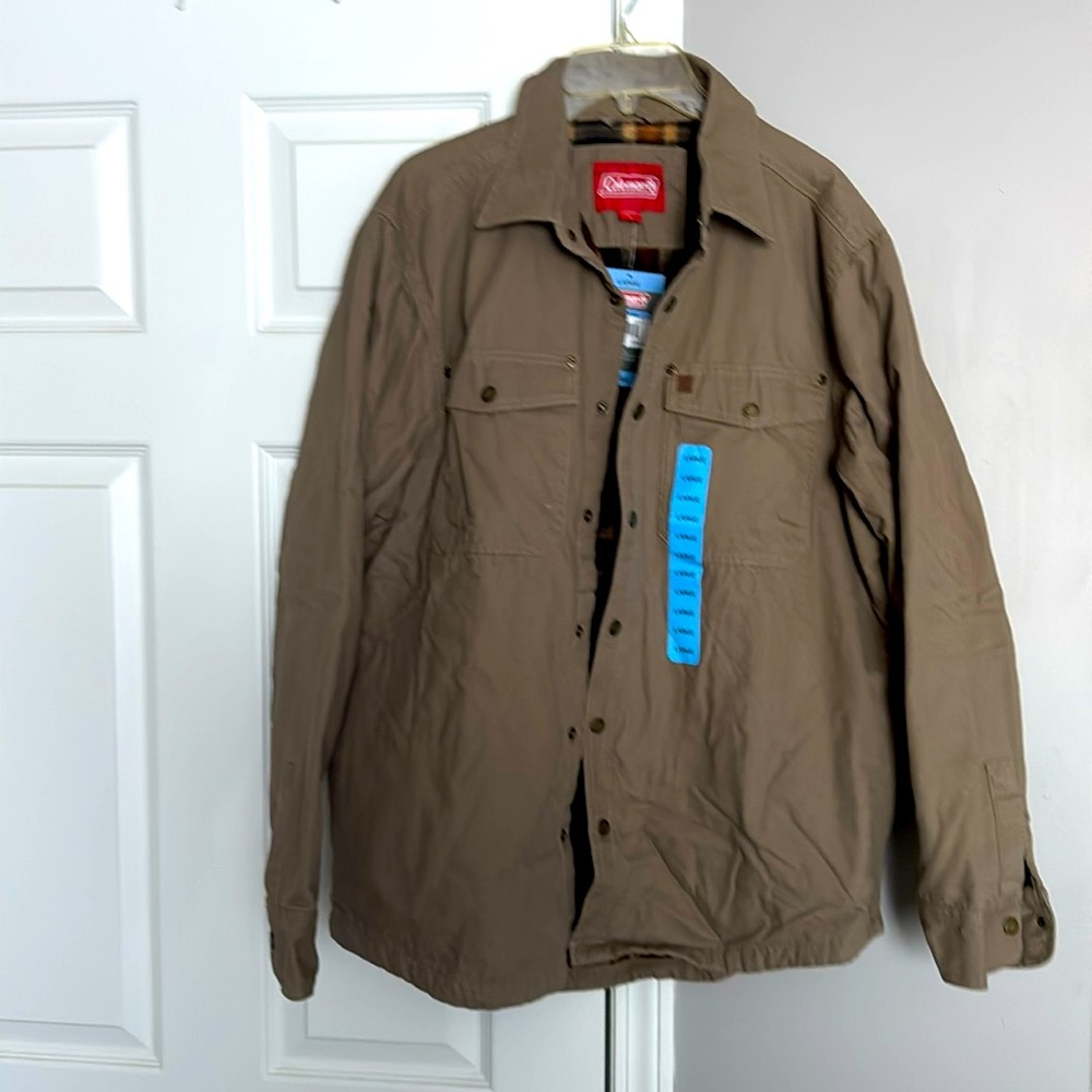 Coleman fleece lined snap shacket